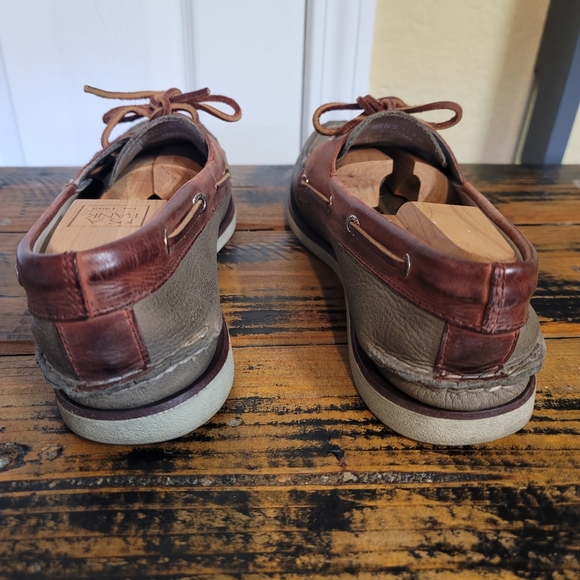 Sperry Top-Sider GOLD CUP A/O 2-Eye Boat Shoe STS11544 Size 11.5 Grey/Oxblood - Picture 4 of 6